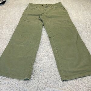 Moda International Olive Corduroy WOMENS SIZE 8 WIDE LEG